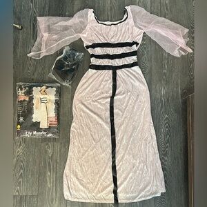 Rubies’ Lily Munster Adult Costume/Pink and Black Dress with Wig